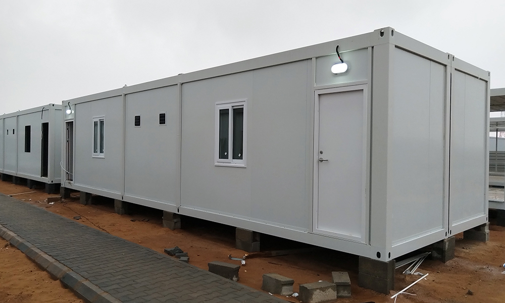 Indian Larsen & Toubro Solar Photovoltaic Site Office and Worker Accommodation Camp Project
